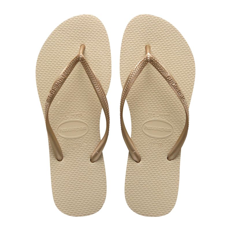 HAVAIANAS - Infradito Slim Sand Grey Light Golden 41/42 EU