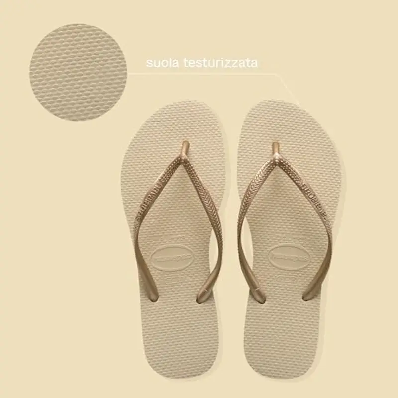 Havaianas - Slim, Infradito Eleganti, Resistenti E Versatili, Con Suola Testurizzata Per Una Maggiore Aderenza E Sostegno, Ragazze miniatura 3