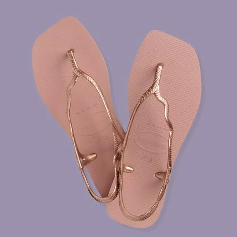 Havaianas - Soleil, Sandali A T Da Donna Eleganti, Resistenti E Confortevoli, Chiusura Posteriore, Cinghie Ondulate E Suola Con Bordi Squadrati miniatura 2