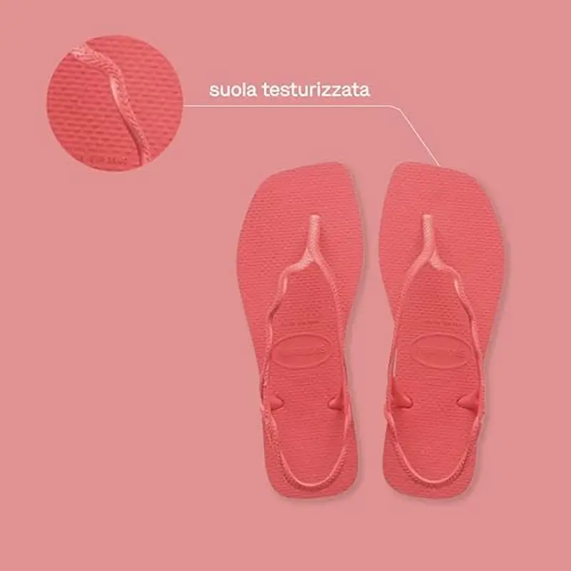 Havaianas - Soleil, Sandali A T Da Donna Eleganti, Resistenti E Confortevoli, Chiusura Posteriore, Cinghie Ondulate E Suola Con Bordi Squadrati miniatura 3