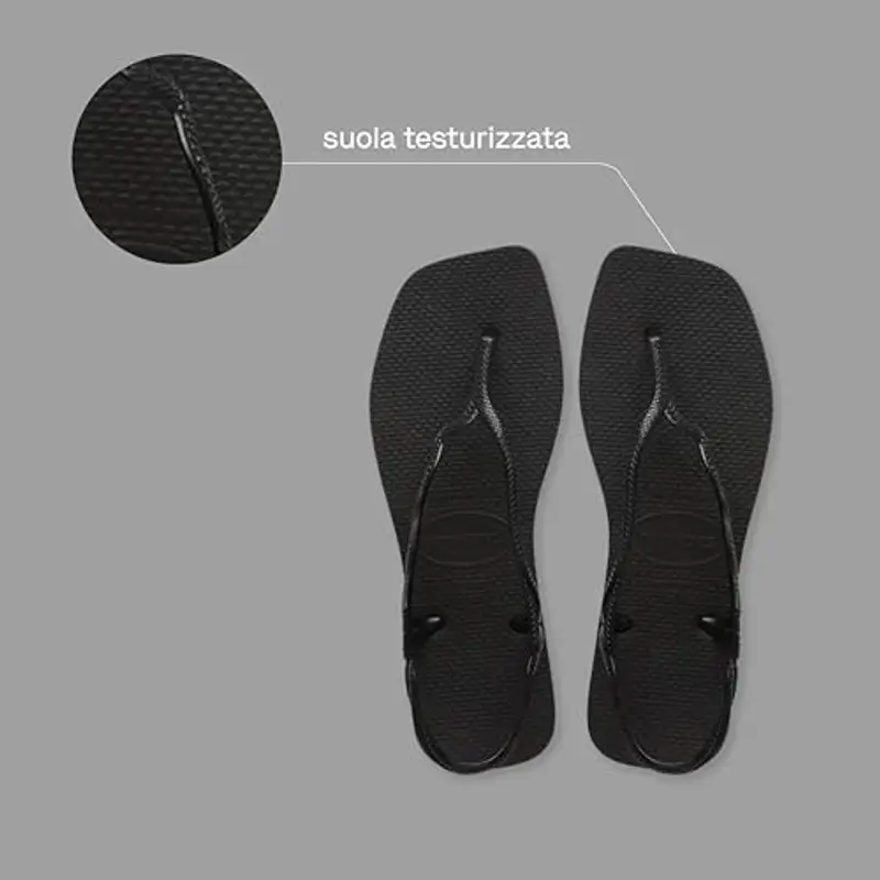 Havaianas - Soleil, Sandali A T Da Donna Eleganti, Resistenti E Confortevoli, Chiusura Posteriore, Cinghie Ondulate E Suola Con Bordi Squadrati miniatura 3