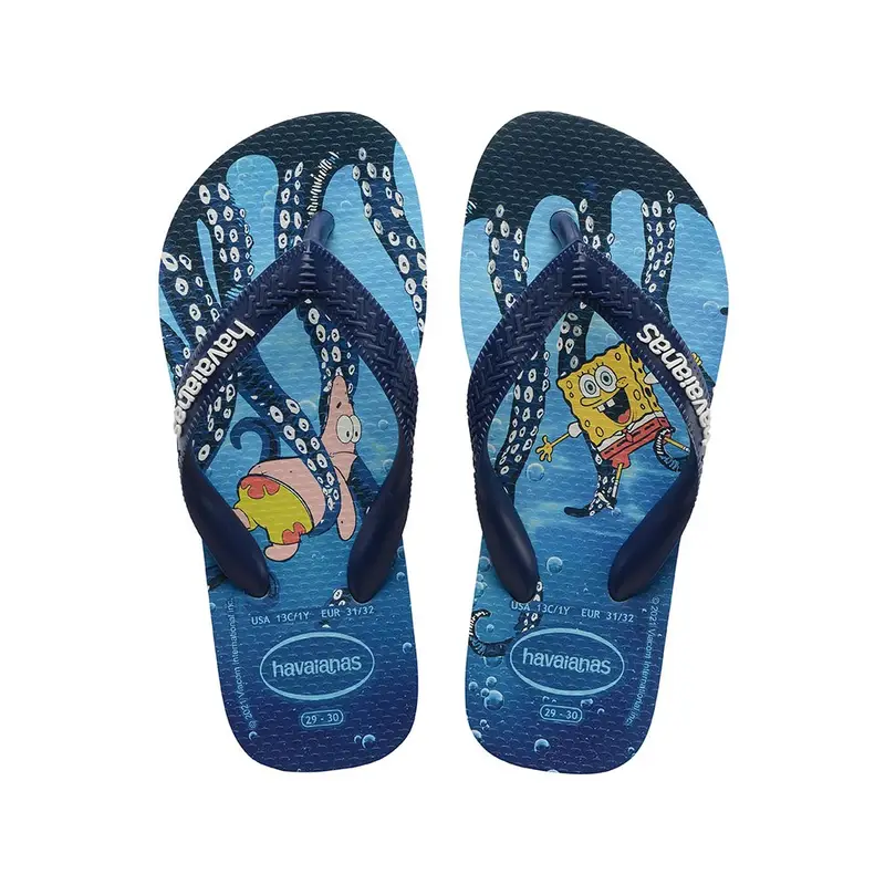 Sponge Blu - Infradito Mare Bambino BRASIL 31/32 - EUR 33/34