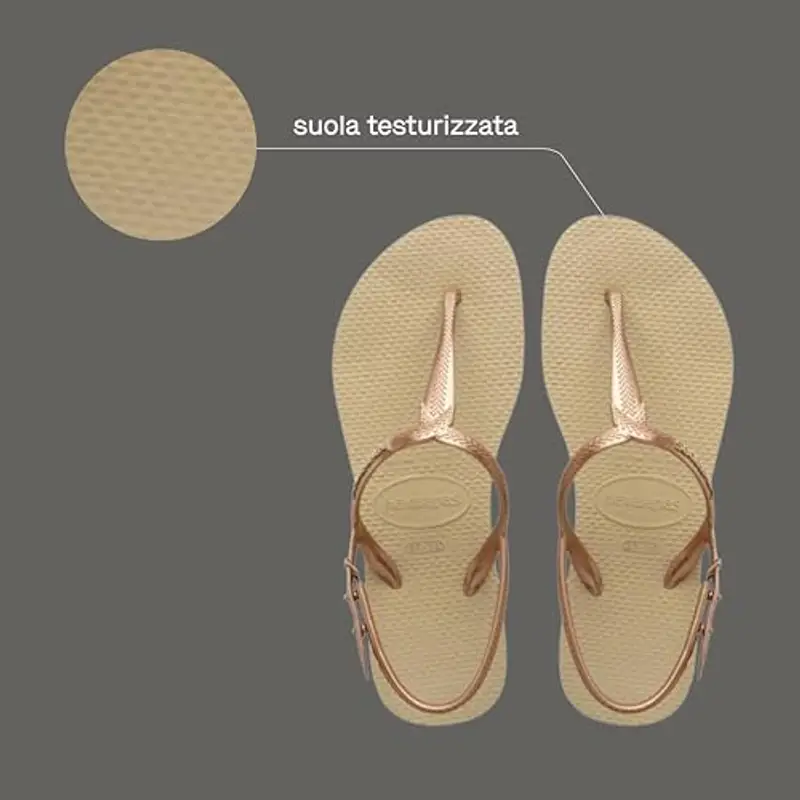 Havaianas - Twist, Sandali Comodi, Eleganti E Versatili, Fibbia Regolabile Sui Lati, Cinturini A T Con Finitura Metallica, Suola Antiscivolo, Donna miniatura 3