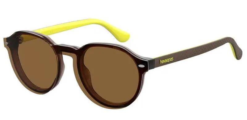 Havaianas Unisex ARRAIAL/CS GLN/70 Occhiali da sole Acetato Marrone Marrone Rotonda