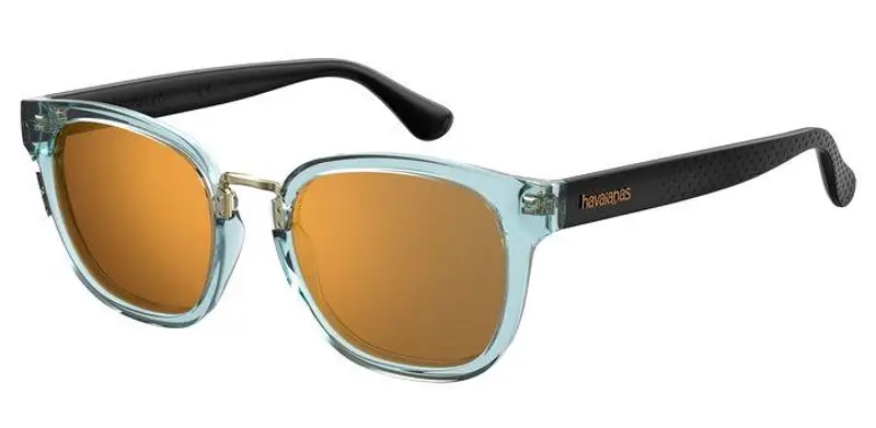 Havaianas Unisex GUAECA MVU/VP Occhiali da sole Plastica Azzurro Arancione Squadrata  Specchiato