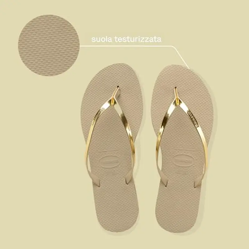 Havaianas - You Metallic, Sandali Comodi, Eleganti E Versatili, Cinturini Sottili Con Finitura Metallizzata, Tacco Piccolo, Donna miniatura 3