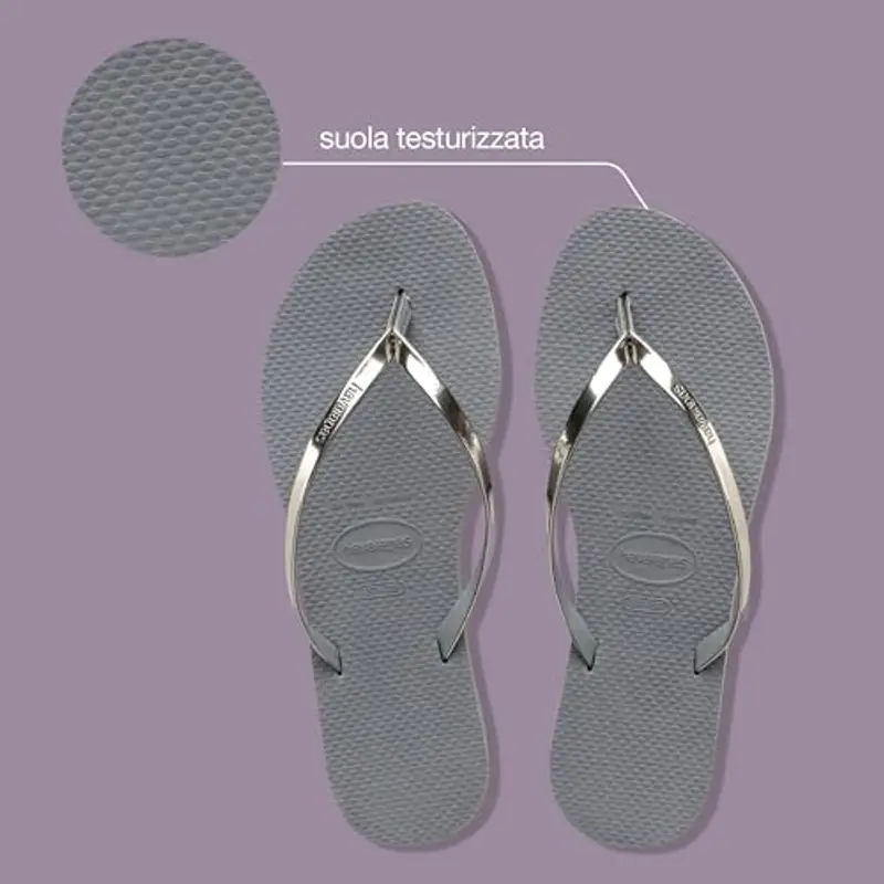 Havaianas - You Metallic, Sandali Comodi, Eleganti E Versatili, Cinturini Sottili Con Finitura Metallizzata, Tacco Piccolo, Donna miniatura 3