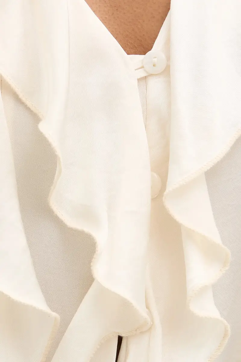 camicia donna colore beige CWG-P014 miniatura 5