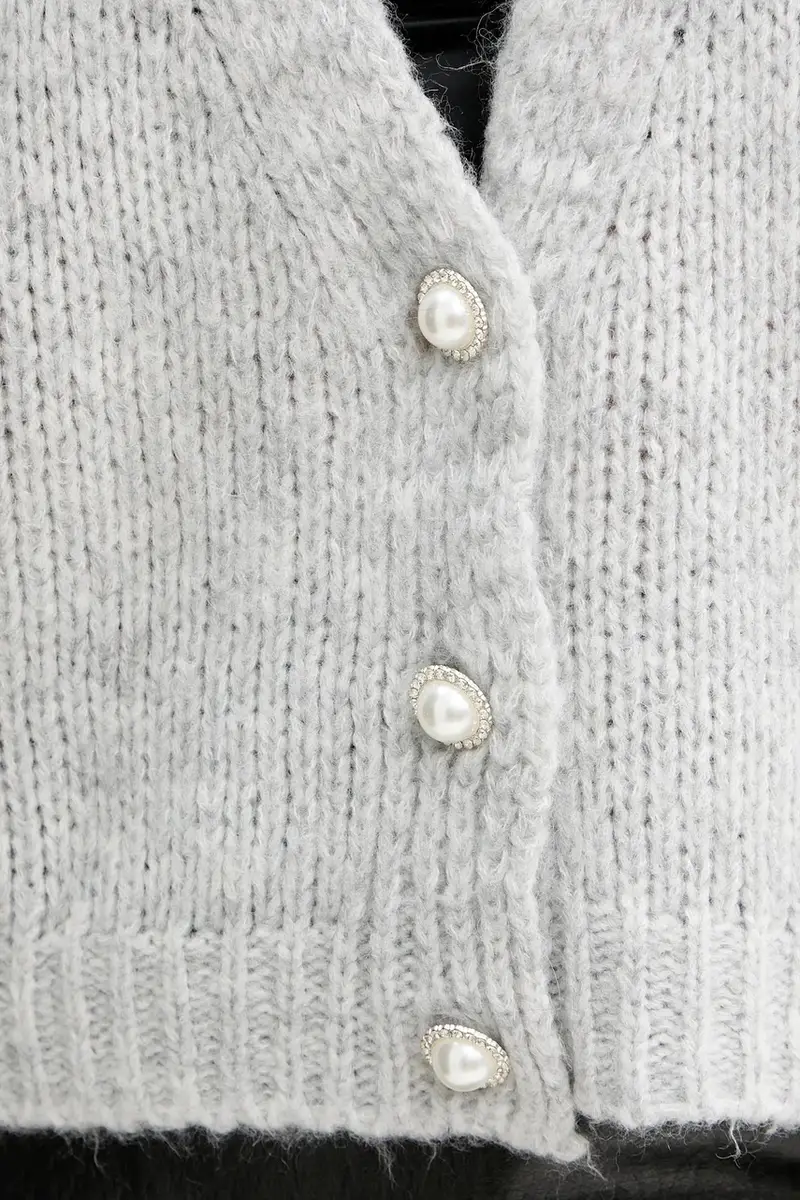 Haveone Cardigan Donna Grigio 3842177 miniatura 5