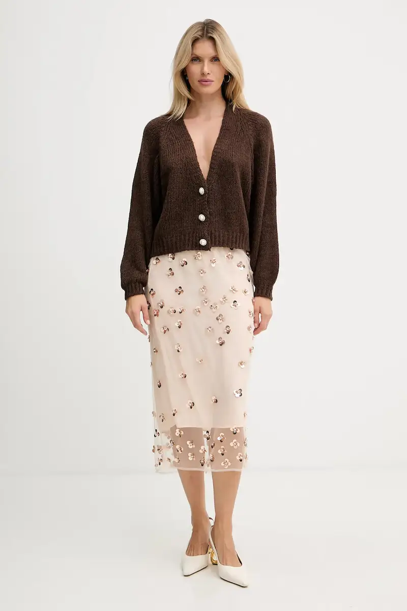 Haveone Cardigan Donna Marrone 3843308 miniatura 2