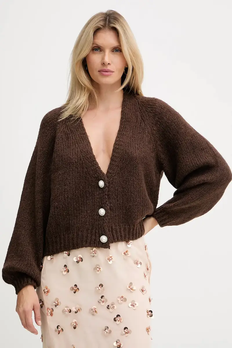 Haveone Cardigan Donna Marrone 3843308