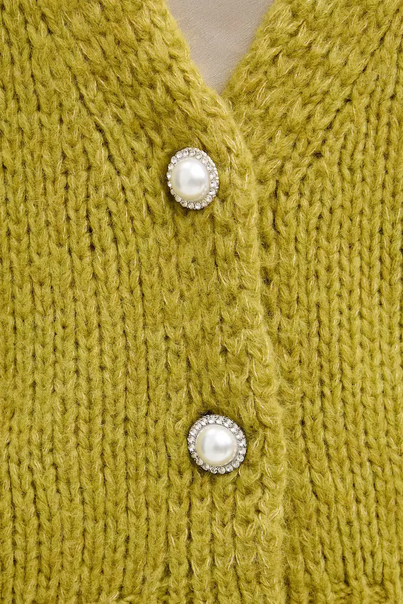 Haveone Cardigan Donna Verde 3849105 miniatura 5