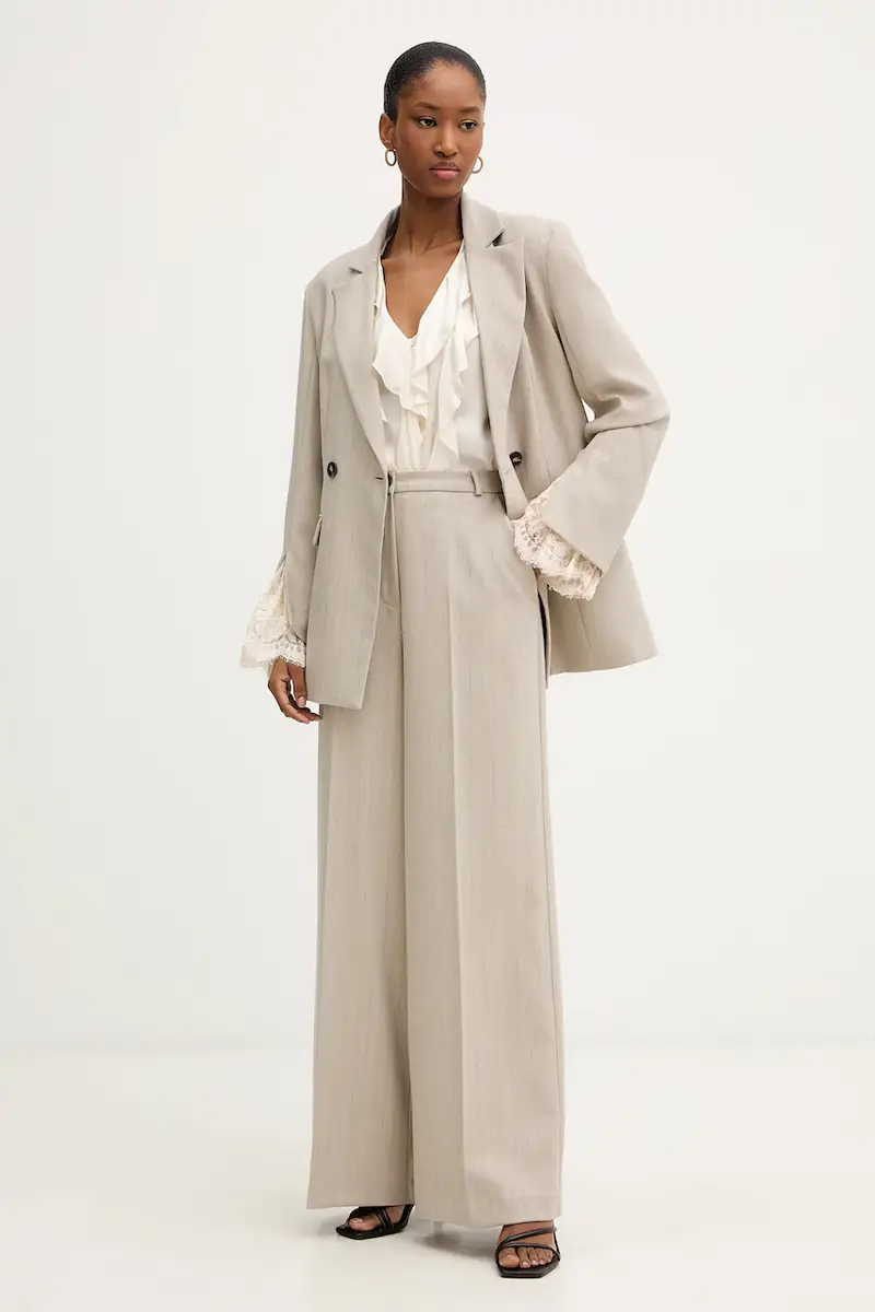 pantaloni donna colore beige PGE-P065 miniatura 2