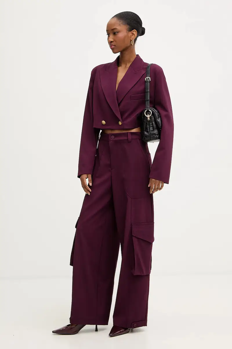 pantaloni donna colore granata PSO-P040 miniatura 2