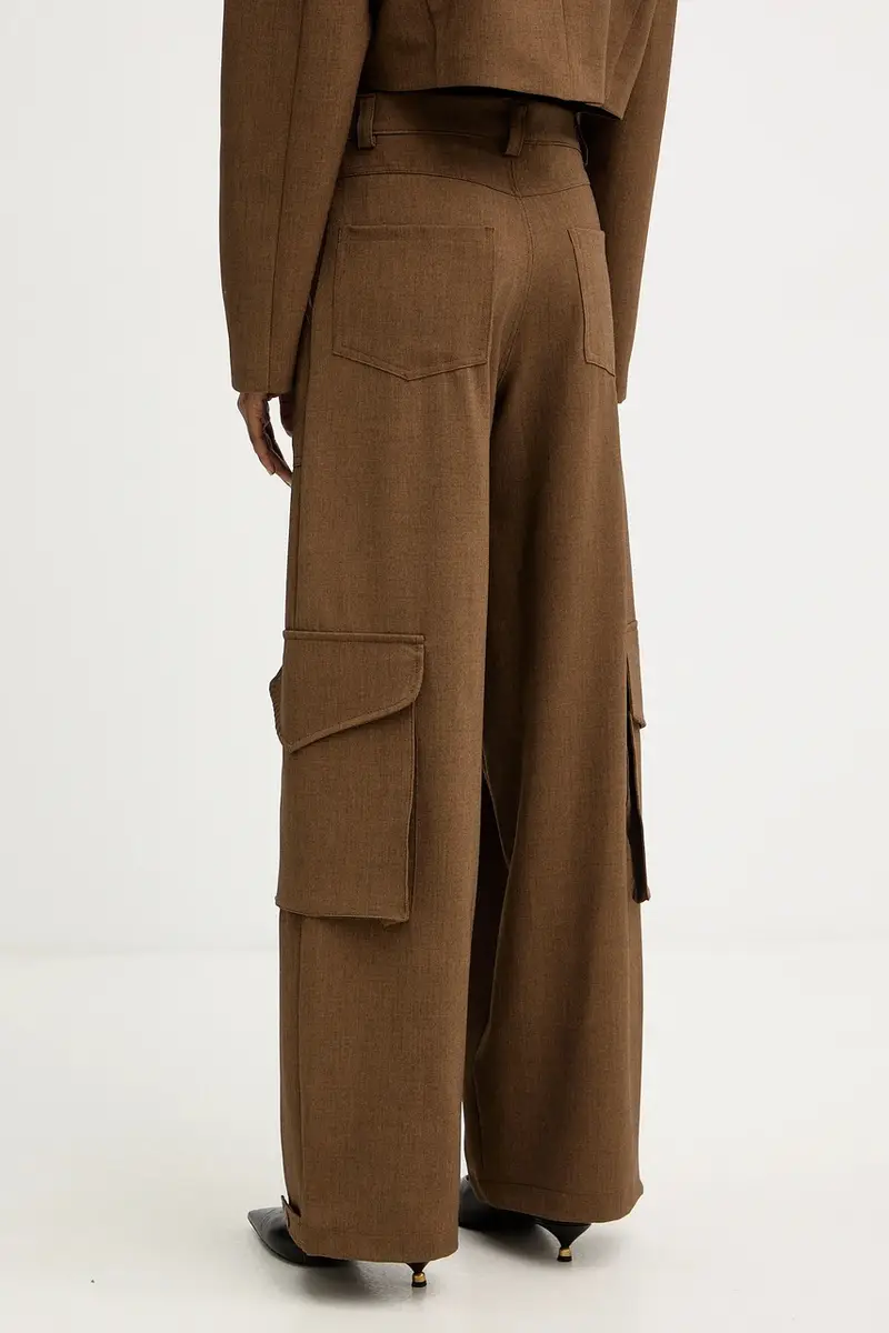 pantaloni donna colore marrone PSO-P040 miniatura 3