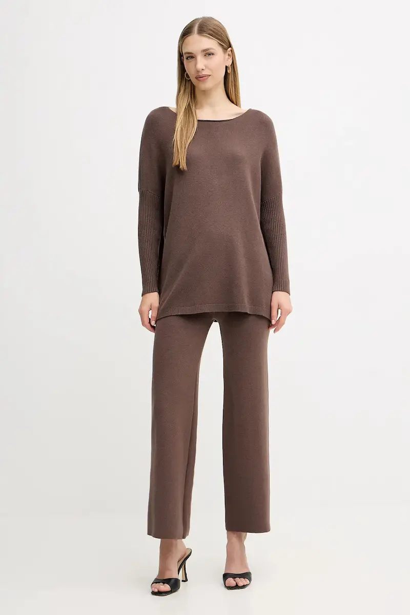 tuta da ginnastica donna colore marrone HNC-P001