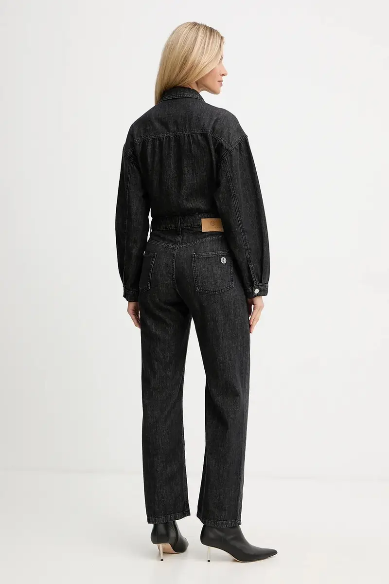 tuta in denim colore nero YGZ-P007 miniatura 3