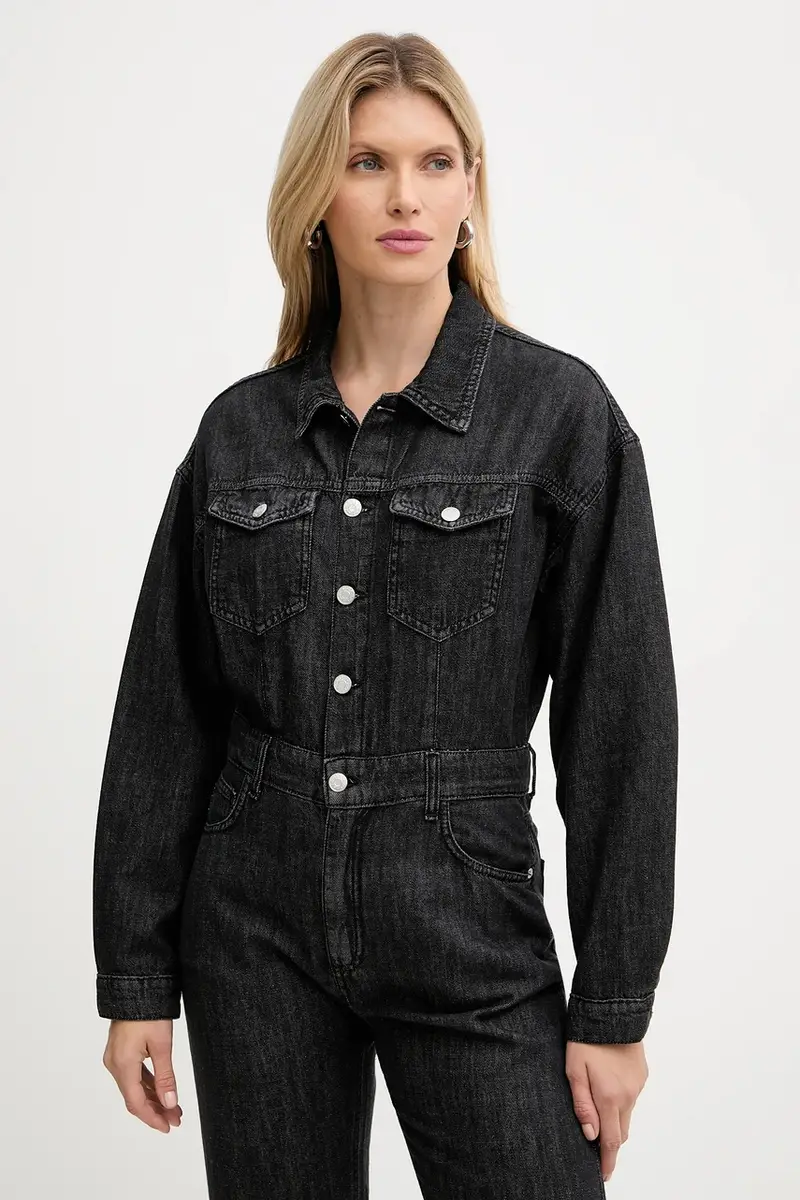 tuta in denim colore nero YGZ-P007 miniatura 4