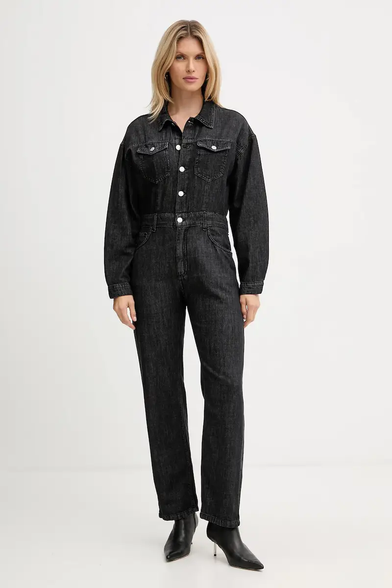tuta in denim colore nero YGZ-P007