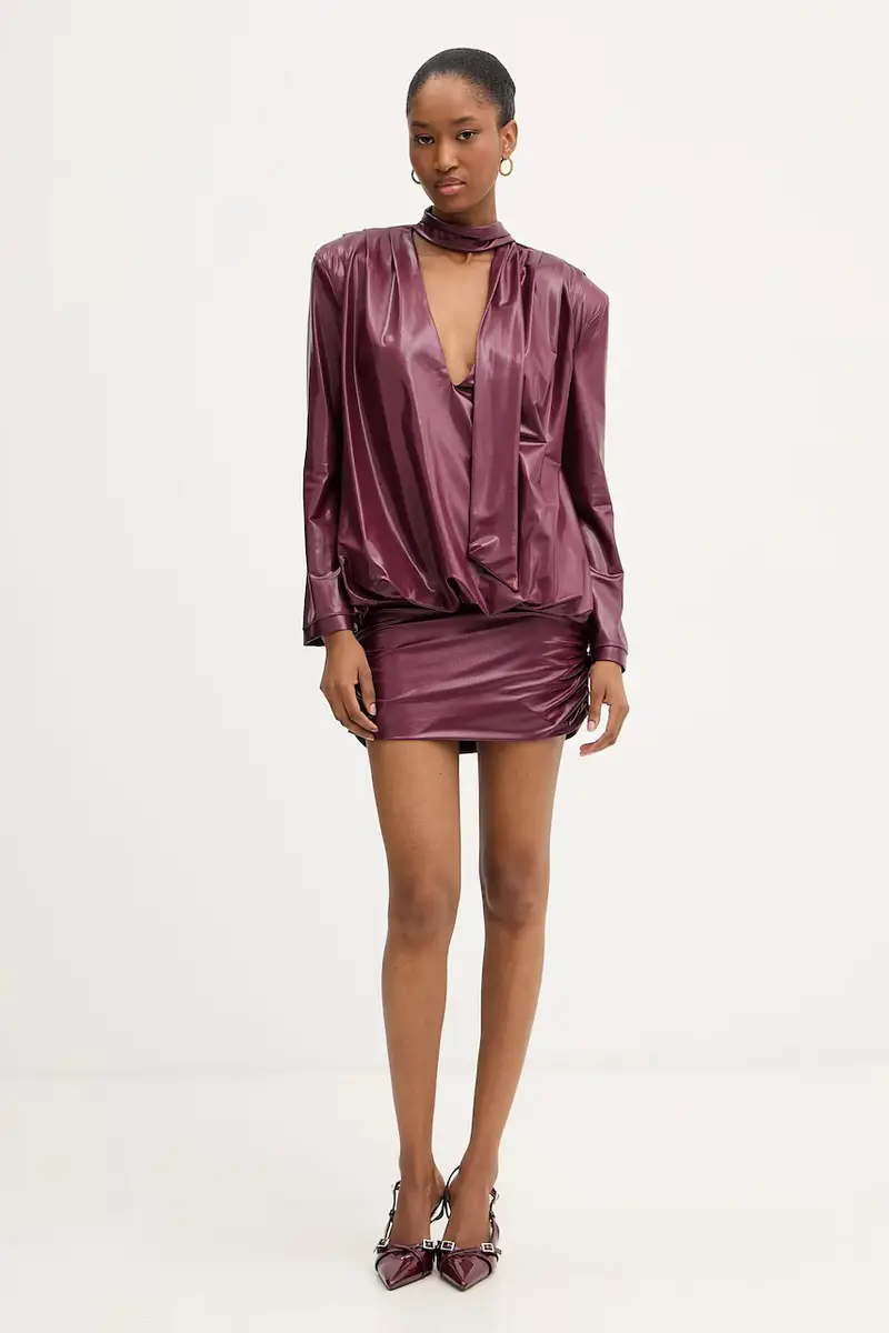 vestito colore granata MFS-P097 miniatura 2