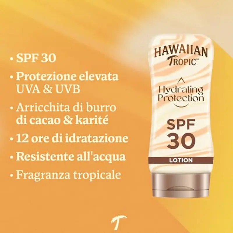Hawaiian Tropic, Lozione Solare Hydrating Protection Sunscreen SPF 30, 180 ml miniatura 2