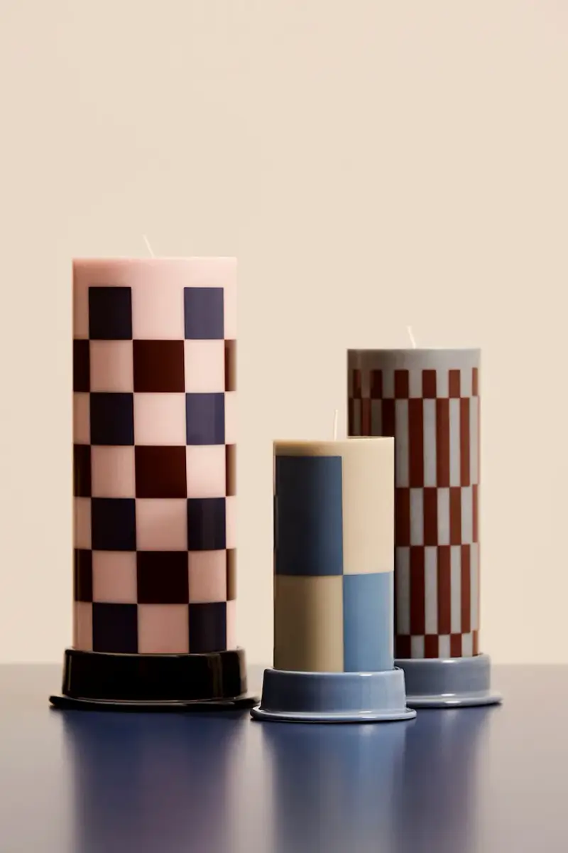 candela decorativa Column Candle 25 x 9, 6 x 9, 6 cm Multicolore miniatura 2