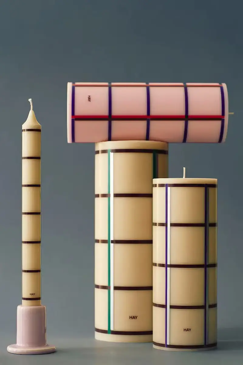 candela decorativa Column Candle 9 x 25 cm colore beige miniatura 2