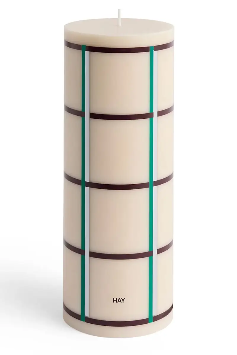 candela decorativa Column Candle 9 x 25 cm colore beige