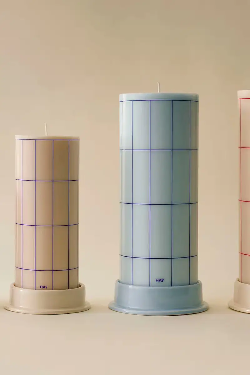 candela decorativa Column Candle 9 x 25 cm colore beige miniatura 3