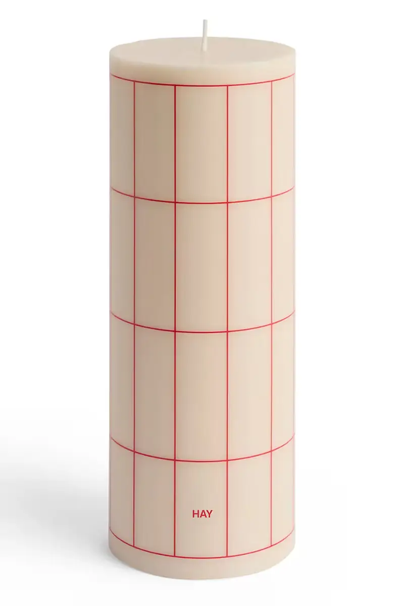 candela decorativa Column Candle 9 x 25 cm colore beige