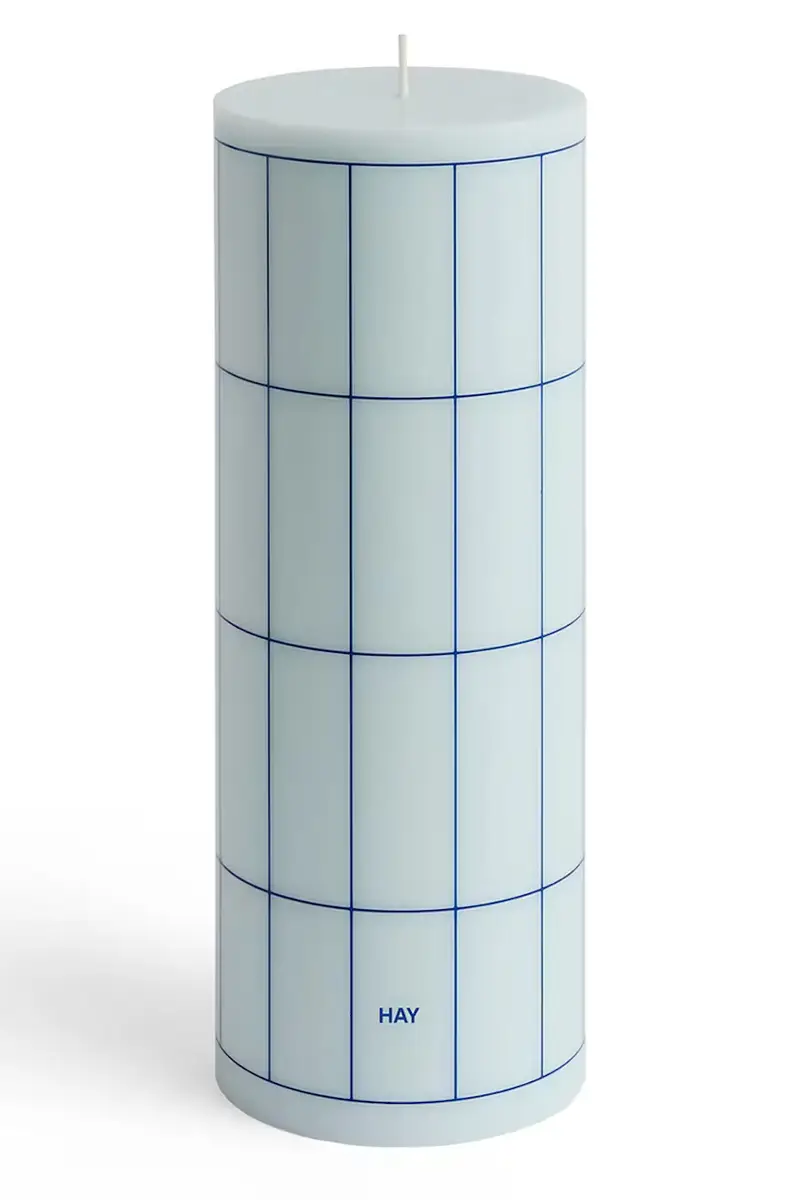 candela decorativa Column Candle 9 x 25 cm colore blu