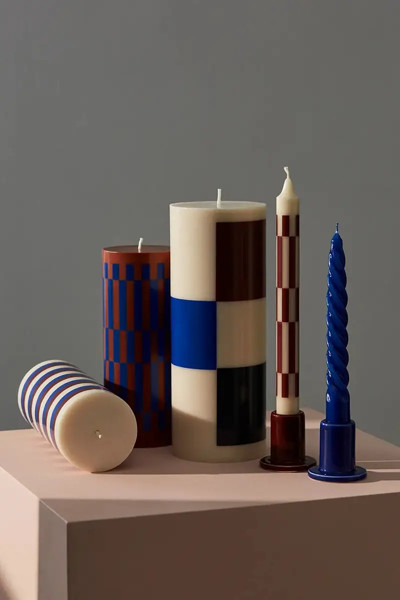 candeliere decorativo Tube 5, 5 x 5, 5 cm colore granata miniatura 3