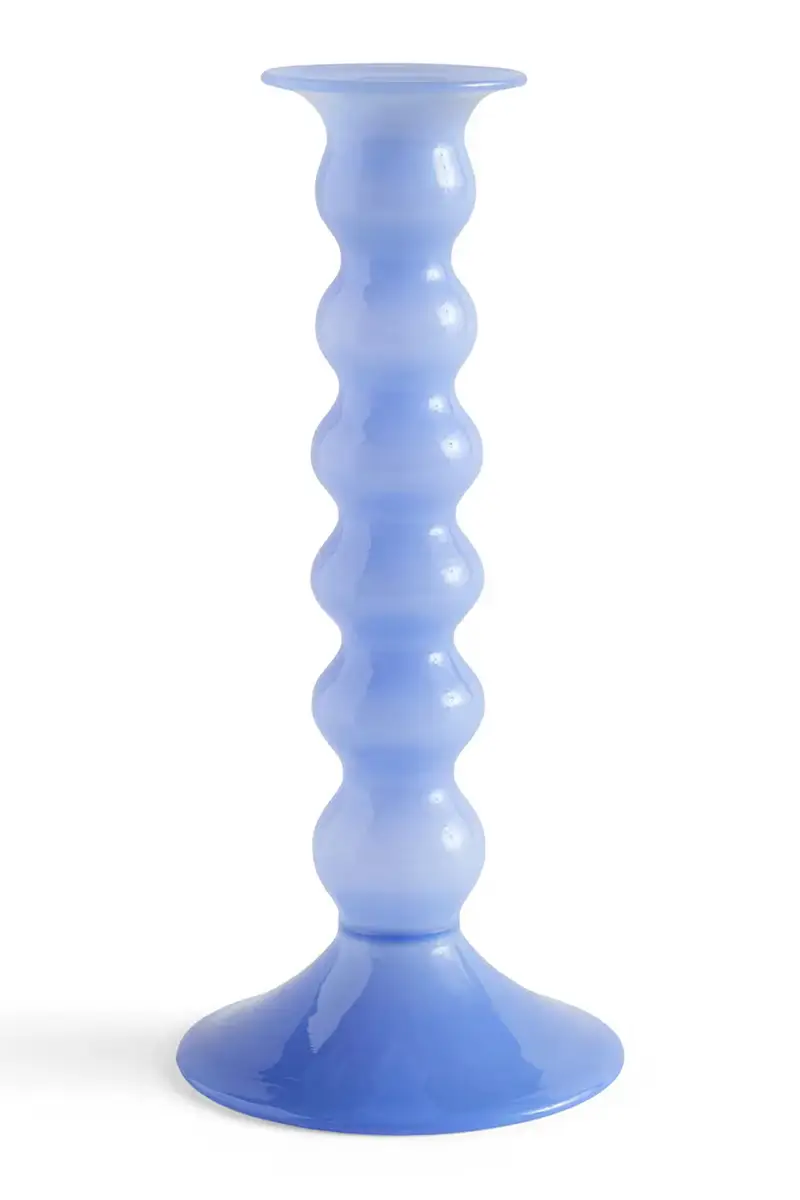 candeliere decorativo Wavy 21 x 19,5 x 9,5 cm colore blu