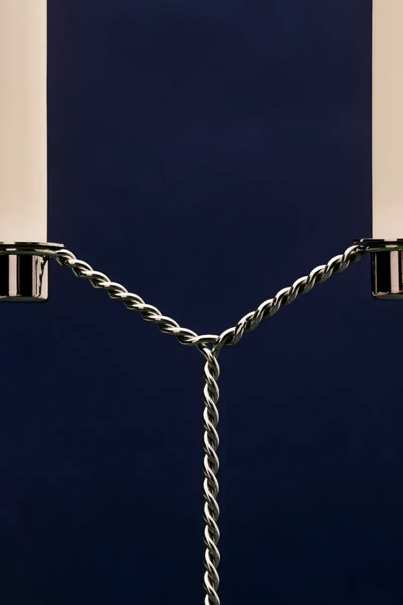 candeliere decorativo Wire 19 x 25 cm colore grigio miniatura 4