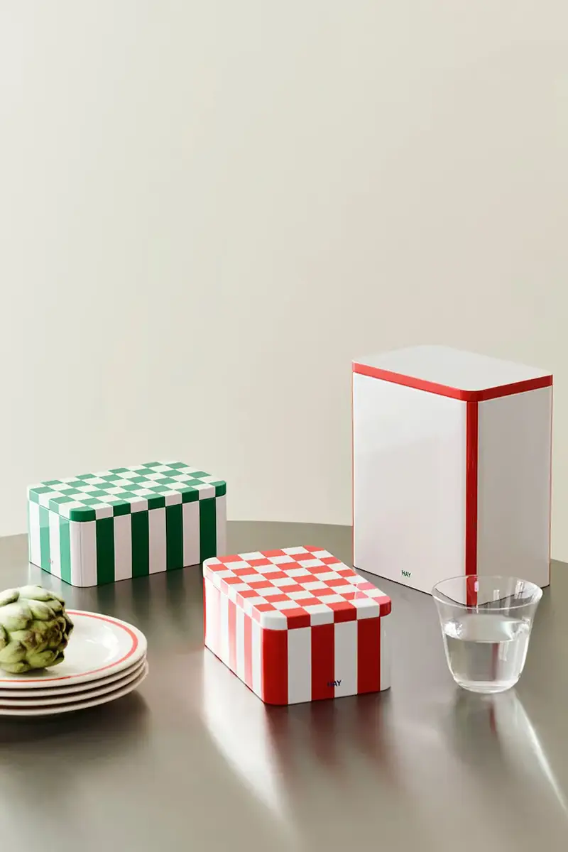 contenitore con copperchio Tin Container S/17 x 11, 1 x 7, 3 cm colore rosso miniatura 2