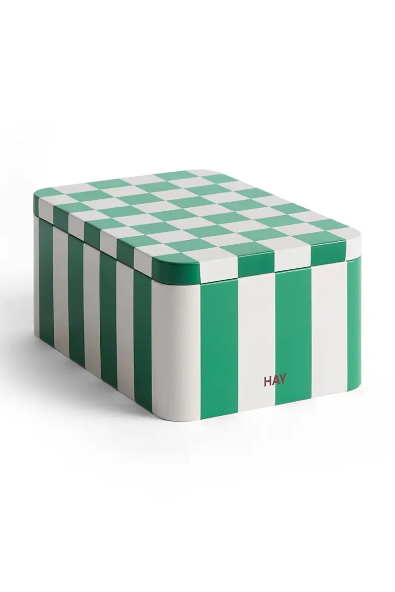 contenitore con copperchio Tin Container S/17 x 11,1 x 7,3 cm colore verde