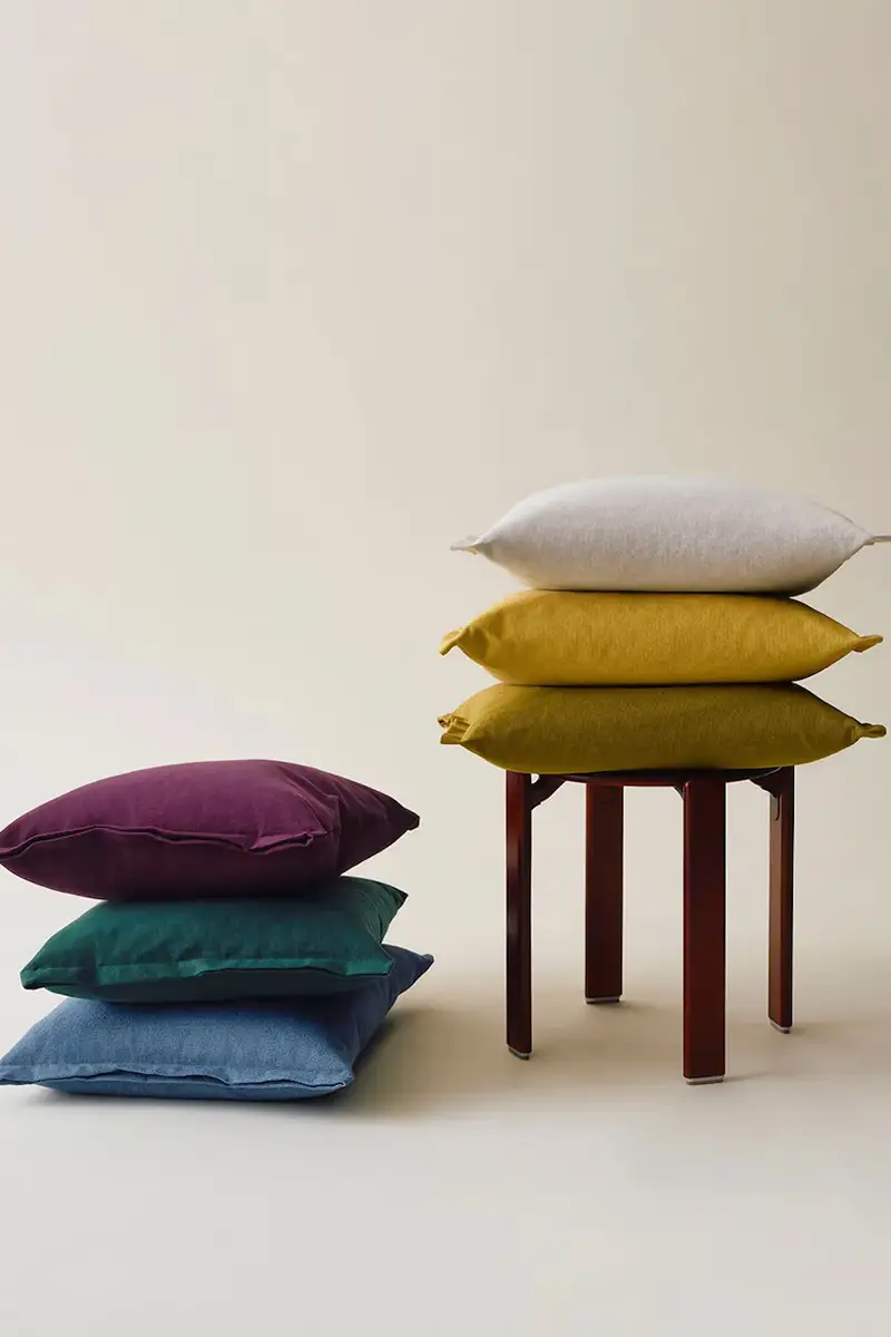 cuscino decorativo con cotone Plica 60 x 55 cm colore granata miniatura 2