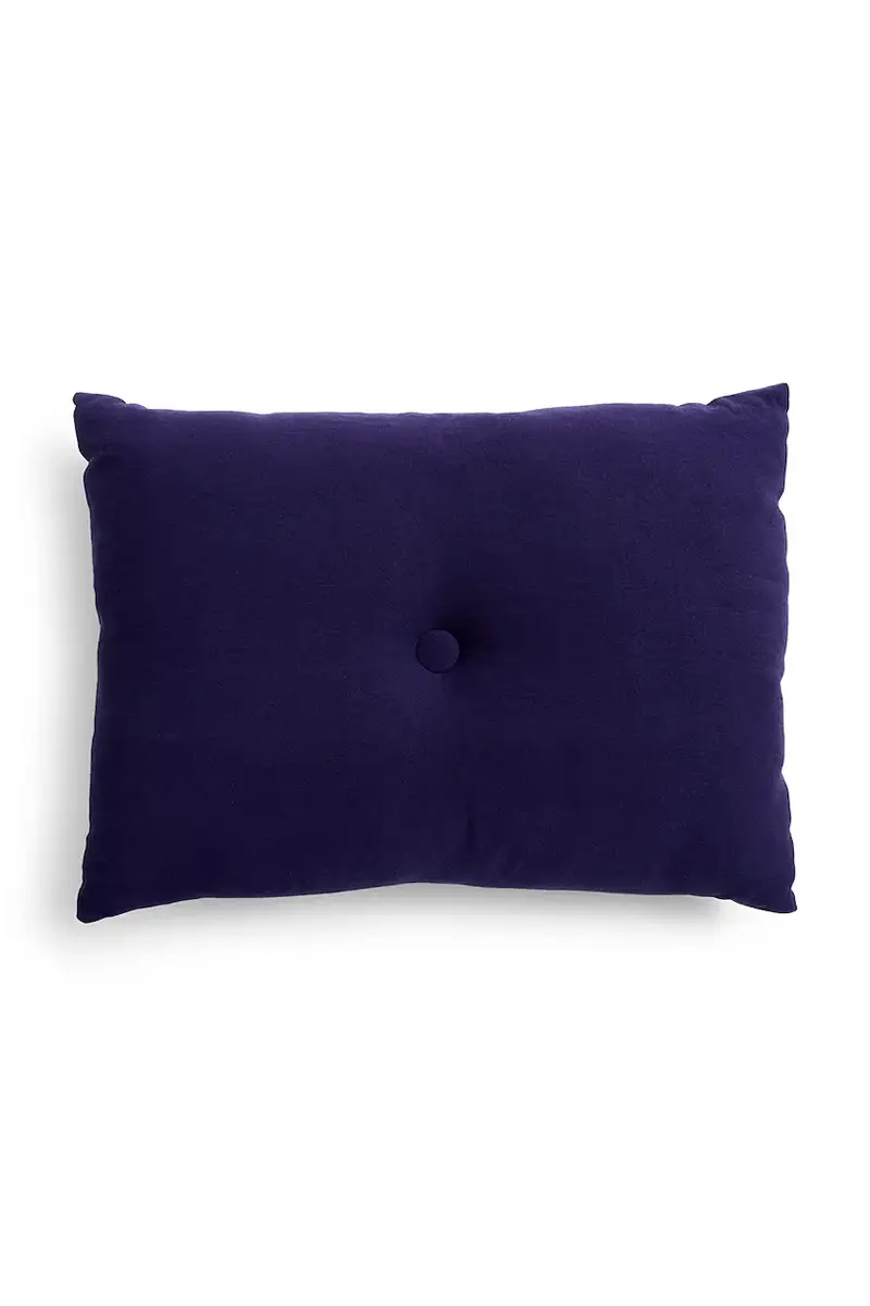 cuscino decorativo con lino Dot 60 x 45 cm colore blu navy