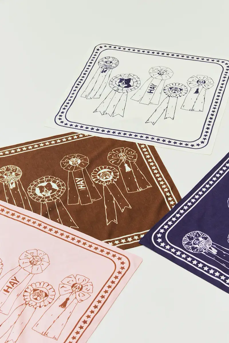 foulard per cane 55 x 55 cm colore rosa miniatura 4