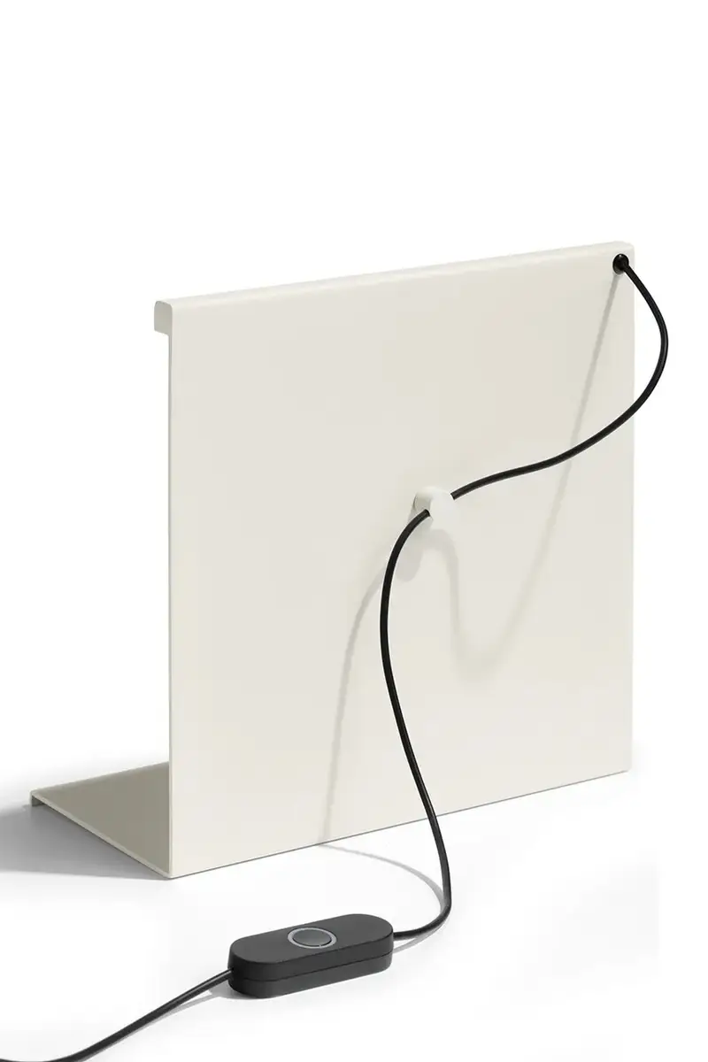 lampada da tavolo 22, 5 x 10, 5 x 22 cm colore bianco miniatura 3