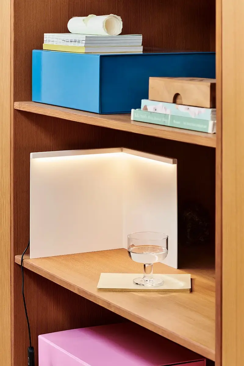 lampada da tavolo led LBM 25 x 25 x 25 cm colore bianco miniatura 4