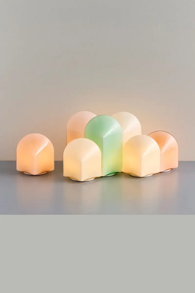 lampada da tavolo wireless a led 11 x 11 x 16 cm colore beige miniatura 4