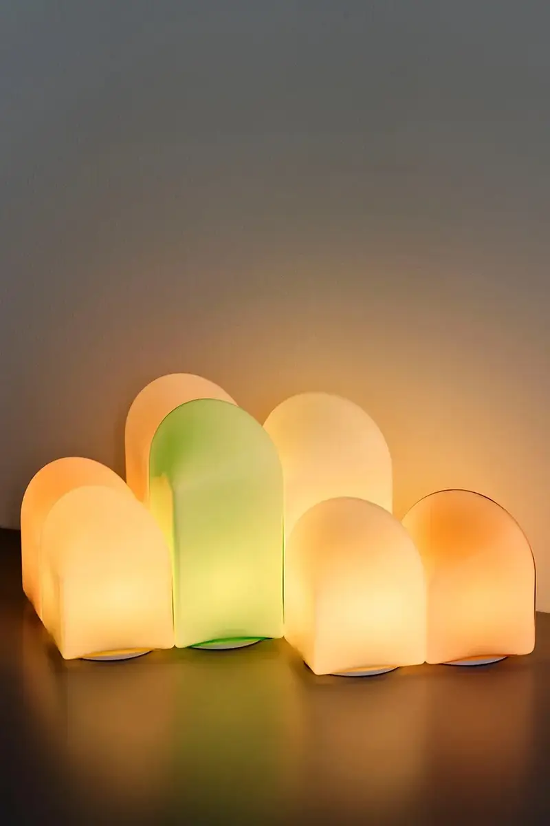 lampada da tavolo wireless a led 11 x 11 x 16 cm colore beige miniatura 5