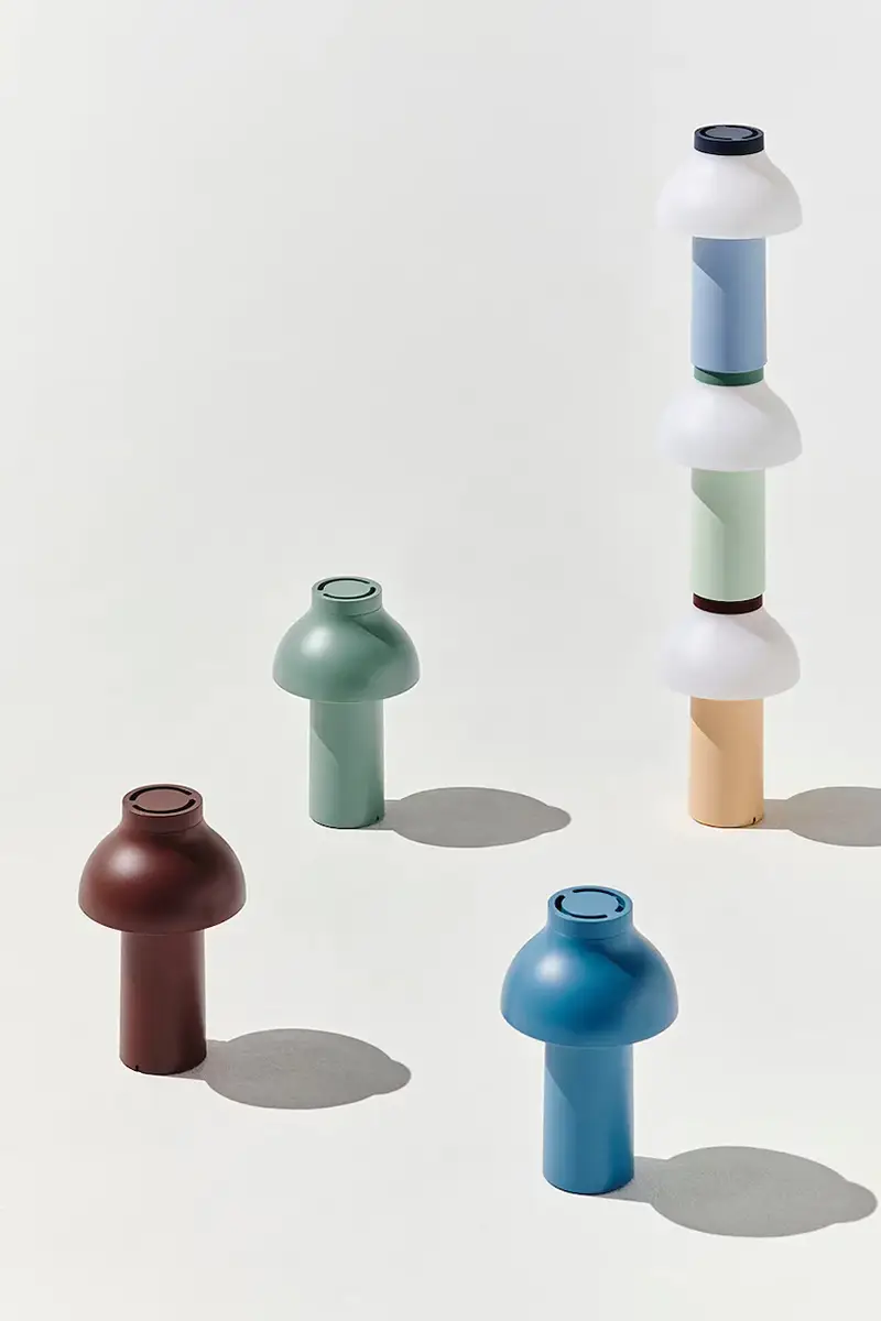 lampada da tavolo wireless a led 14 x 14 x 22 cm Arancione miniatura 3