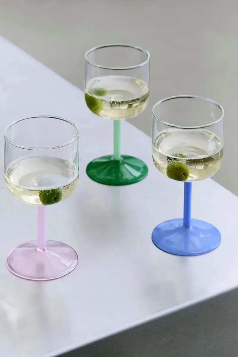 set calici da vino Tint 7, 5 x 15 cm colore verde Rosa miniatura 2