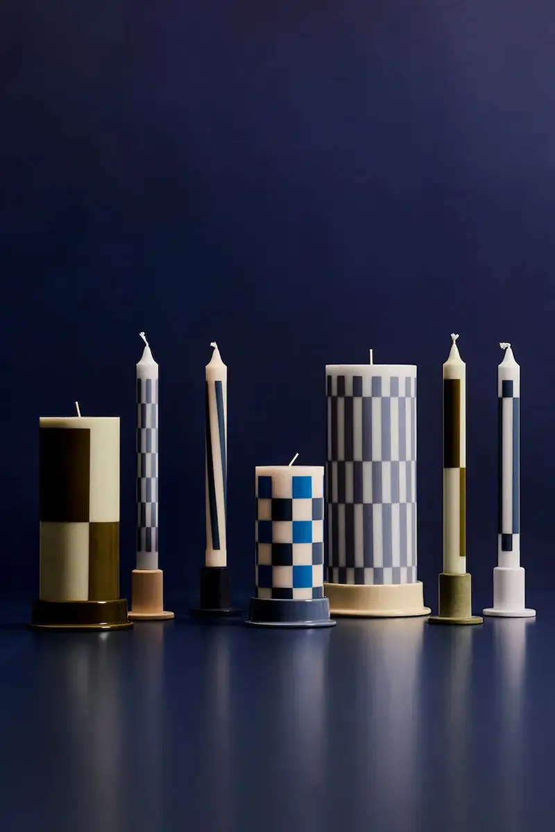 set candele Pattern 24 x 2, 2 cm pacco da 4 Multicolore miniatura 3