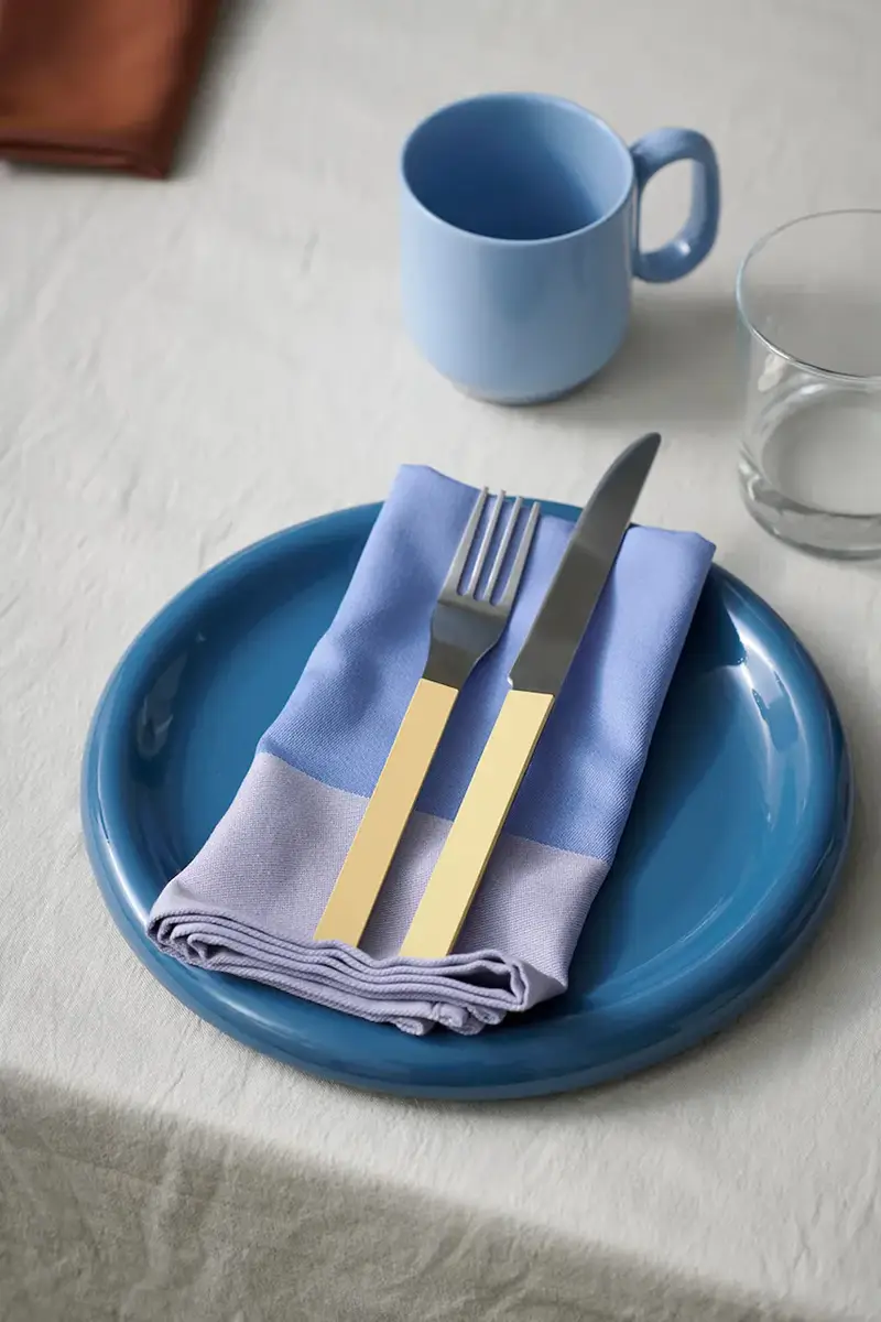 set di posate MVS 4 x 23, 5 cm 4 elementy colore giallo miniatura 4