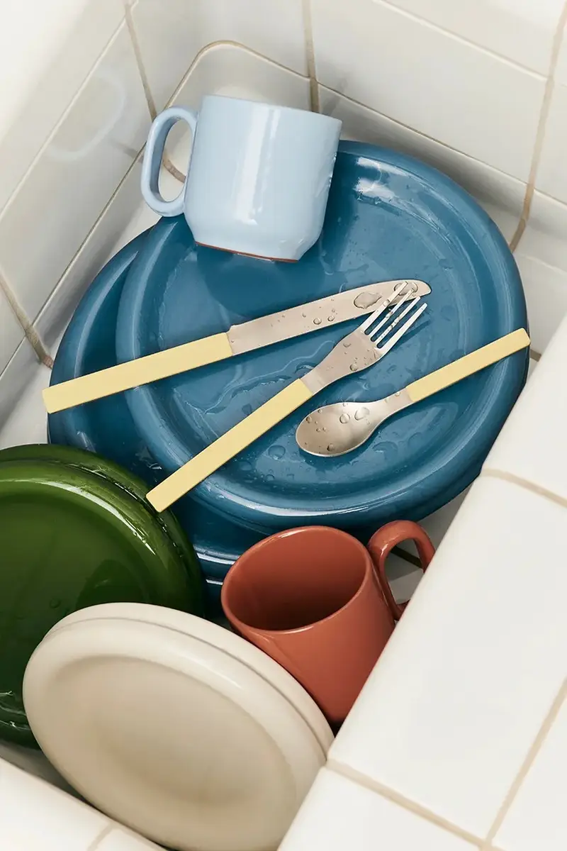 set di posate MVS 4 x 23, 5 cm 4 elementy Giallo miniatura 5