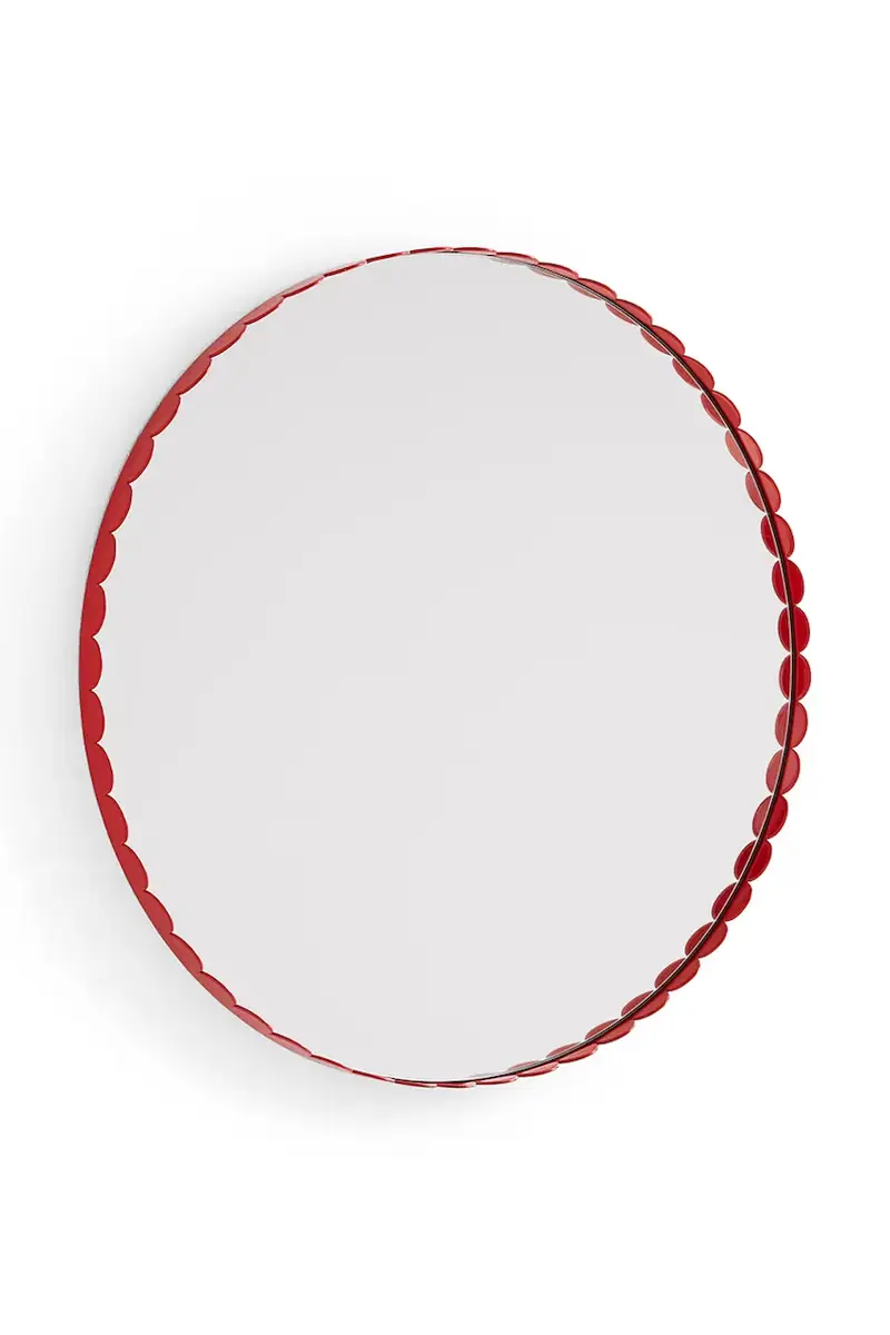 specchio da parete Arcs 3,5 x 60 x 60 cm Rosso