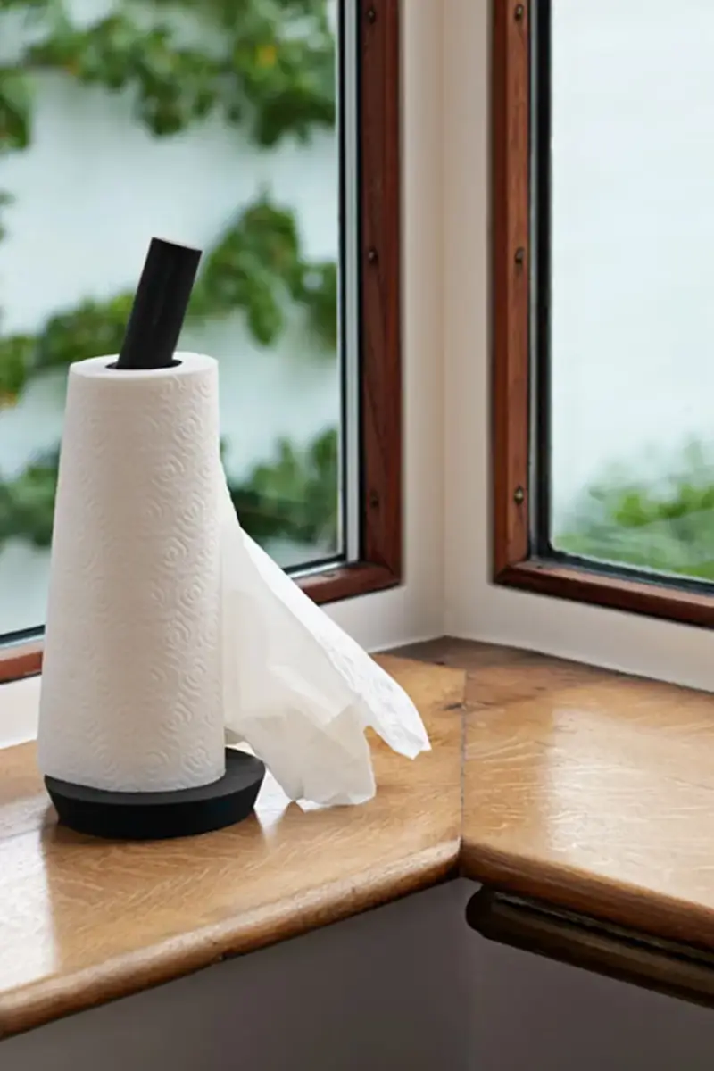 supporto per tovagliolo di carta Porter-Black 13, 5 x 36 cm colore nero miniatura 2